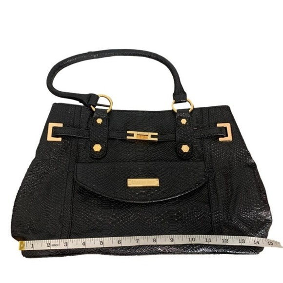 Gianni bini Black Animal Print Shoulder Bag Tote - Picture 7 of 8